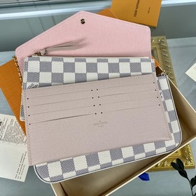 LV Модель： N63106 Белый комплект из трех предметов, сумка Felice 
