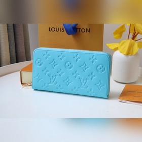 LV Кошелек на молнии Модель M81510 Изготовлен из кожи ягненка с т