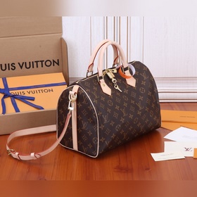 Сумка LV Speedy Кожаные ручки, холст с монограммой. Неудивительно