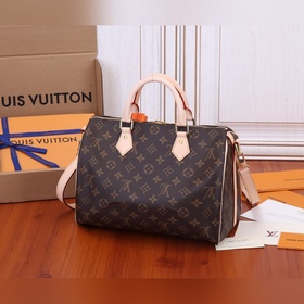 Сумка LV Speedy Кожаные ручки, холст с монограммой. Неудивительно