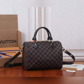 LV Сумка Speedy 25 из ткани Damier Ebène Олицетворяет классическ