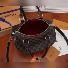LV Сумка Speedy 25 из ткани Damier Ebène Олицетворяет классическ