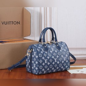 Сумка LV Speedy Bandoulière 25 Джинсовая ткань с узором Monogram 
