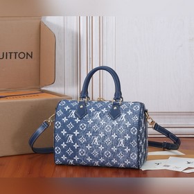 Сумка LV Speedy Bandoulière 25 Джинсовая ткань с узором Monogram 