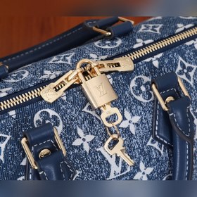 Сумка LV Speedy Bandoulière 25 Джинсовая ткань с узором Monogram 