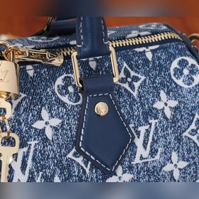 Сумка LV Speedy Bandoulière 25 Джинсовая ткань с узором Monogram 