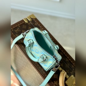 LV Модель M81625 с тиснением, зеленая сумка Nano Speedy Изготовле