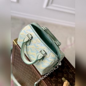 LV Модель M46092 с тиснением, зеленый  Сумка Speedy Bandoulière 