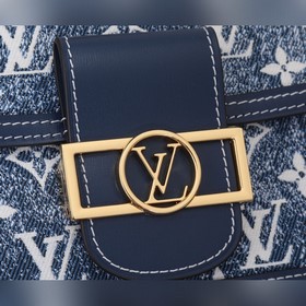 LV Dauphine мини-сумка Изготовлена из пескоструйной джинсовой тка
