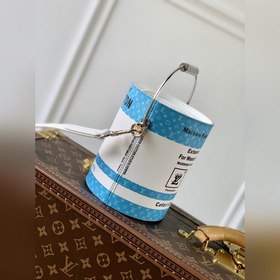 LV Модель： M81597 Синяя сумка Paint Can С металлической ручкой, э