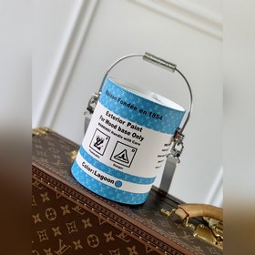 LV Модель： M81597 Синяя сумка Paint Can С металлической ручкой, э
