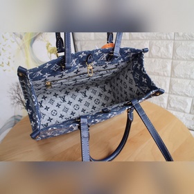 LV Модель M59608 Джинсовый синий Сумка-тоут ONTHEGO Ручная рабо