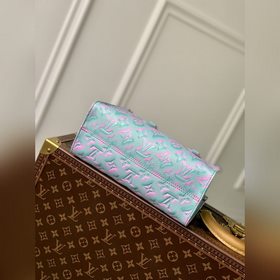 LV Модель M46067 с тиснением, синий Onthego, маленькая сумка Бл