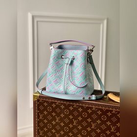 LV Модель M46173 с тиснением, синий NeoNoé BB сумка-бакет Изготов