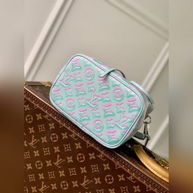 LV Модель M46173 с тиснением, синий NeoNoé BB сумка-бакет Изготов