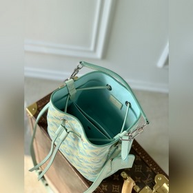 LV Модель M46269 с тиснением зеленого цвета NeoNoé BB сумка-бакет