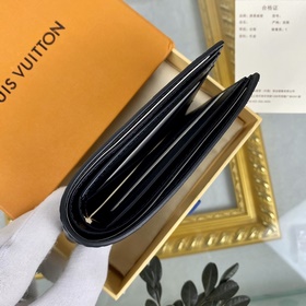 LV Модель： M62901 Черный короткий кошелек   MULTIPLE Кошелек Э