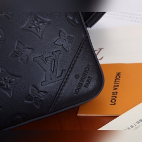 LV Duo Почтовая сумка На коже Monogram Shadow выбит классический 