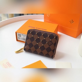 LV ZIPPY Кошелек на молнии Модель N60250 Заклепки с узором Damie