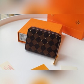 LV ZIPPY Кошелек на молнии Модель N60250 Заклепки с узором Damie
