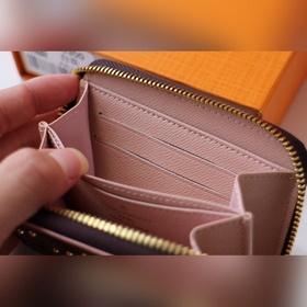 LV ZIPPY Кошелек на молнии Модель N60250 Заклепки с узором Damie