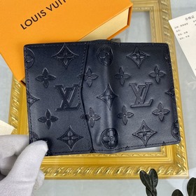 LV Модель M62899 Черный кожаный кошелек Кожаный кошелек Louis Vu