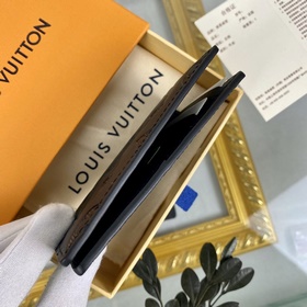 LV Модель M62899 Черный кожаный кошелек Кожаный кошелек Louis Vu