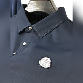 【Moncler Монкл】 Мужская рубашка-поло из хлопка с длинными рукавам
