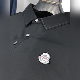 【Moncler Монкл】 Мужская рубашка-поло из хлопка с длинными рукавам