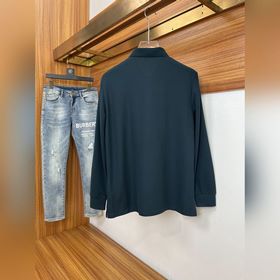 MONCLER Монклор новейшая осенняя мужская футболка с воротником из