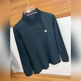 MONCLER Монклор новейшая осенняя мужская футболка с воротником из