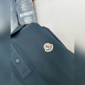 MONCLER Монклор новейшая осенняя мужская футболка с воротником из