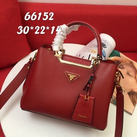 PRADA Сумка Модель： 66152 Изготовлена из импортной телячьей кожи 