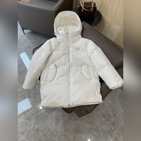 PRADA Новая пуховая куртка с треугольным логотипом, 90% белый гус