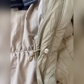 PRADA Пальто с меховым воротником из лисицы, 90% белый гусиный пу