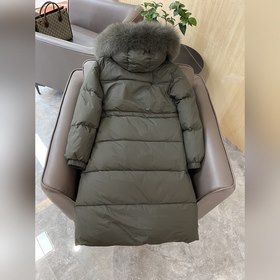 PRADA Лисья меховая оторочка, 90% белый гусиный пух, укороченный