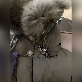 PRADA Лисья меховая оторочка, 90% белый гусиный пух, укороченный 