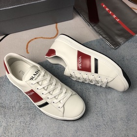 PRADA Повседневная обувь 38—43 Белая кожа/Красная