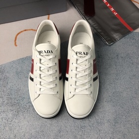 PRADA Повседневная обувь 38—43 Белая кожа/Красная