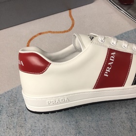 PRADA Повседневная обувь 38—43 Белая кожа/Красная