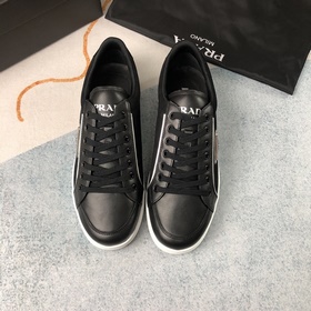 PRADA Повседневная обувь 38—43  Черная кожа с черным овечьим мех