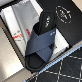 PRADA Лучшие изделия ручной работы Мужские кожаные тапочки Размер