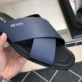 PRADA Лучшие изделия ручной работы Мужские кожаные тапочки Размер