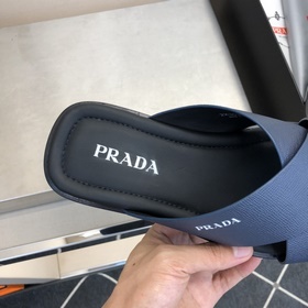 PRADA Лучшие изделия ручной работы Мужские кожаные тапочки Размер
