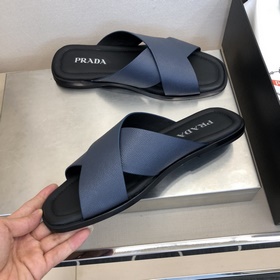 PRADA Лучшие изделия ручной работы Мужские кожаные тапочки Размер