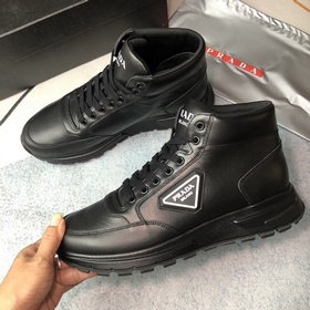 PRADA Высокие ботинки 38—43 Черный кожа