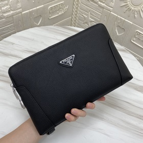 Новая мужская сумка PRADA из импортной кожи с четкой текстурой и 