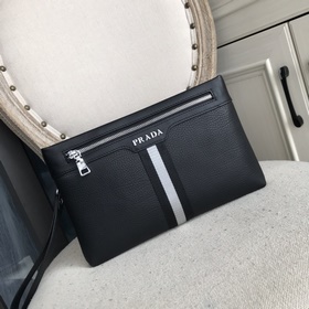 Мужская сумка Prada из импортной кожи с узором (импортная кожа те