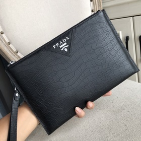 Мужская сумка-конверт из импортной кожи Prada (импортная кожа тел