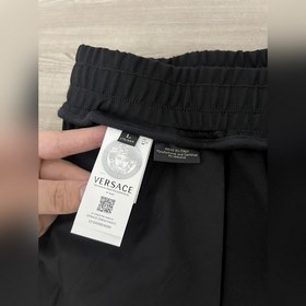 Versace Медуза вышивка на трикотажных брюках Спереди на левом кар